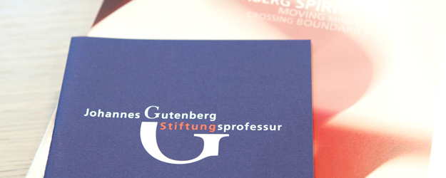 Die Johannes Gutenberg-Stiftungsprofessur wurde 2002 anlässlich des 600. Geburtstags von Johannes Gutenberg von dem Verein der Freunde der Universität Mainz e.V. ins Leben gerufen. (Foto: Peter Pulkowski) Die Johannes Gutenberg-Stiftungsprofessur wurde 2002 anlässlich des 600. Geburtstags von Johannes Gutenberg von dem Verein der Freunde der Universität Mainz e.V. ins Leben gerufen. (Foto: Peter Pulkowski)
