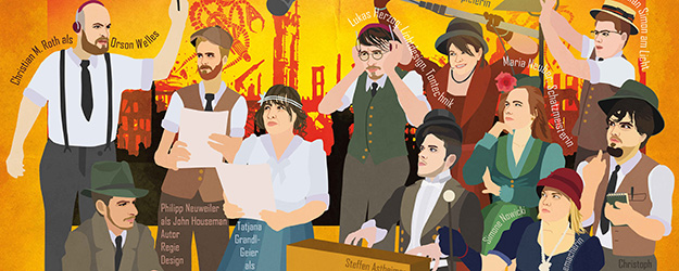 Neben den Sprechern spielen Musik, Geräusche und damit die Tontechnik, aber auch die Lichttechnik eine große Rolle in der Inszenierung. (© Theater Mienenspiel) Neben den Sprechern spielen Musik, Geräusche und damit die Tontechnik, aber auch die Lichttechnik eine große Rolle in der Inszenierung. (© Theater Mienenspiel)