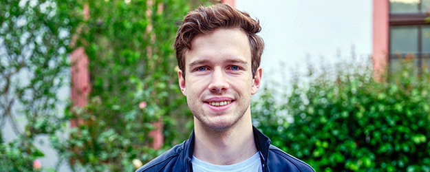 ... Mathis Sieblist, Student der Publizistik an der JGU, und ... (Foto: Stefan F. Sämmer)