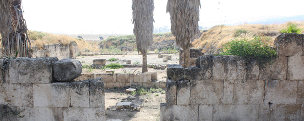 Der Seiteneingang führt von außen direkt in die Moschee und beweist, dass beim Bau des Palasts bereits eine muslimische Gemeinde in Khirbat al-Minya ansässig war. (Foto: Hans-Peter Kuhnen)