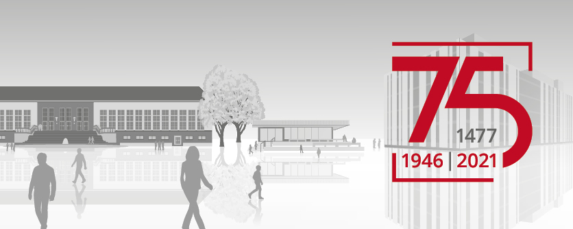 Die Johannes Gutenberg-Universität Mainz begeht am 22. Mai 2021 das 75-jährige Jubiläum ihrer Wiedereröffnung. (Link zur Pressemitteilung)