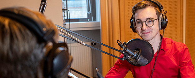 Im Podcast 'Minds of Mainz – der Gutenberg Talk' dreht sich alles rund um Forschungsthemen an der JGU. (Foto: Stefan F. Sämmer)