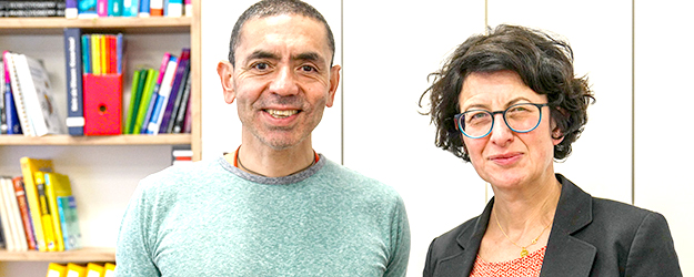 Prof. Dr. Ugur Sahin und Dr. Özlem Türeci wollen aus der Wissenschaft heraus Medikamente für eine individualisierte Krebstherapie entwickeln. (Foto: Stefan F. Sämmer)