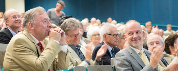 In der Abschlussvorlesung der 14. Johannes Gutenberg-Stiftungsprofessur beleuchtete Gerold Krause-Junk Pfade, die aus der Krise führen könnten. (Foto: Peter Pulkowski)