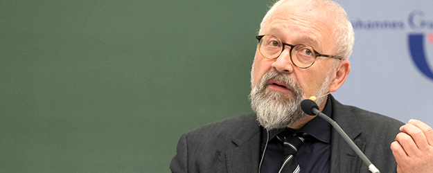Am vierten Abend seiner Johannes Gutenberg-Stiftungsprofessur ging es Prof. Dr. Herfried Münkler um den Begriff der Nation. (Foto: Stefan F. Sämmer)