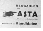 Plakat für die AStA-Wahl 1948 (Foto: UA Mainz S3/468)