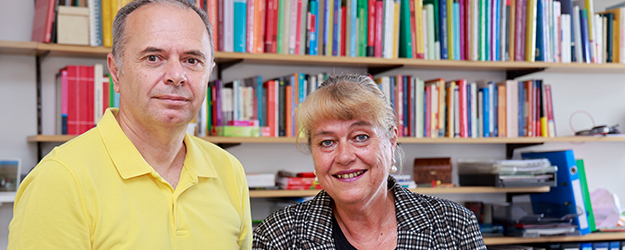 Dr. Eduard Isayev und Prof. Dr. Marion Grein (Foto: Stefan F. Sämmer)