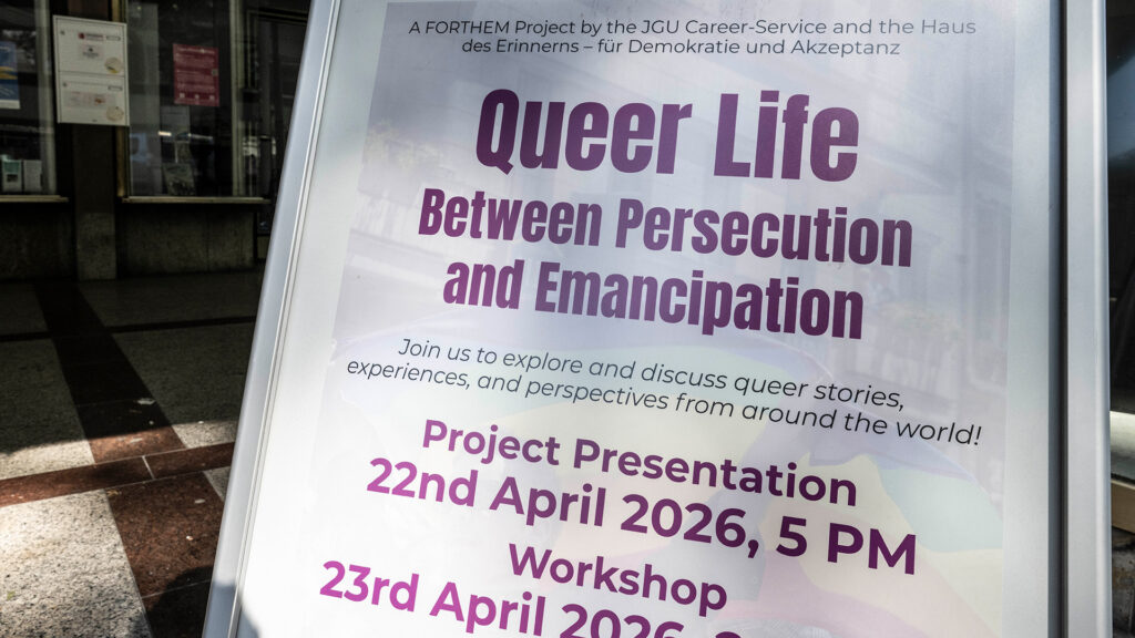 Im Service-Learning-Projekt "Queer Life. Between Persecution and Emancipation" haben sich FORTHEM-Studierende mit der Geschichte und Gegenwart von queerer Lebensrealität in Europa beschäftigt. (Foto: Peter Pulkowski)